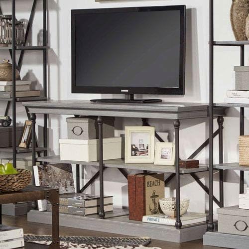 HomeHills Lubeck Worn Grey TV Stand Console