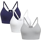 Ryka Sports Bra, Cami Yoga, Athletic Sostén Deportivo, Ashley Seamless v-Neck, 3 Pack
