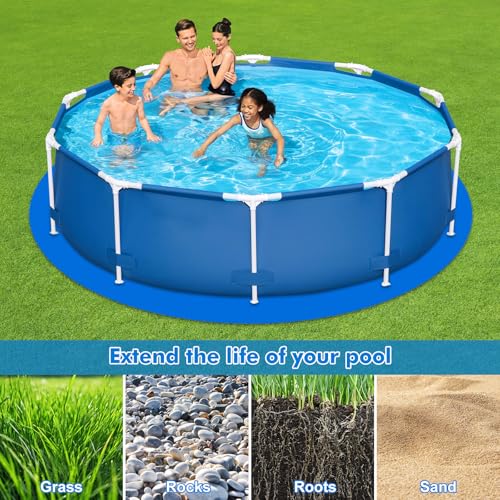 tivekeo Protective Mat for Round Swimming Pool 18 ft (5.6 m) | For flat swimming pools, tear-resistant protection