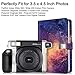 Fintie Wallet Photo Album for Fujifilm Instax Wide 300, Polaroid OneStep 2-64 Pockets [Snap Fastener] Album, Compatible with Polaroid POP/Originals 600 Camera 3.5x4.5 Inch Film (Galaxy)