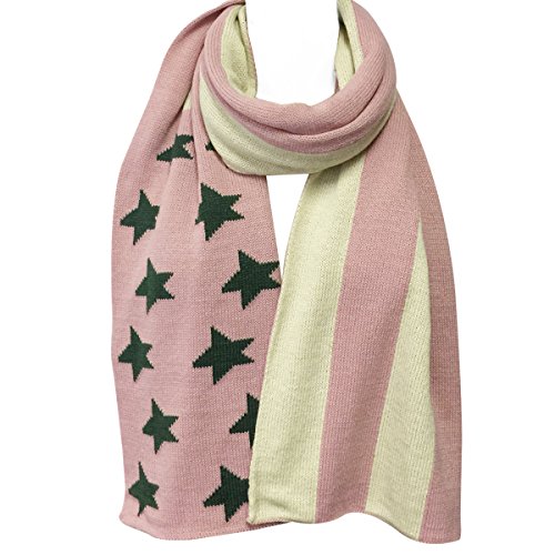 Wrapables Vintage Old Glory American Flag Scarf, Pink/Green