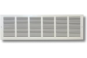 36"w X 10"h Steel Return Air Grilles - Sidewall and Cieling - HVAC DUCT COVER - White [Outer Dimensions: 37.75"w X 11.75"h]