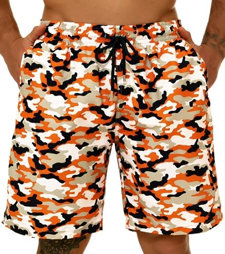 Dovford Big and Tall Mens Swim Trunks, 9" Mens Designer Bathing Suit...