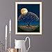 FORESTIME 5D DIY Diamond Painting By Number Kits, Full Square Drill Sky Moon Trees Paintings Pictures Arts Craft for Home Wall Decor (Blue)