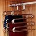 ECOLIFE Sturdy S-Type Multi-Purpose Stainless Steel Magic Pants Hangers Closet Hangers Space Saver Storage Rack for Hanging Jeans Scarf Tie(Set of 2)