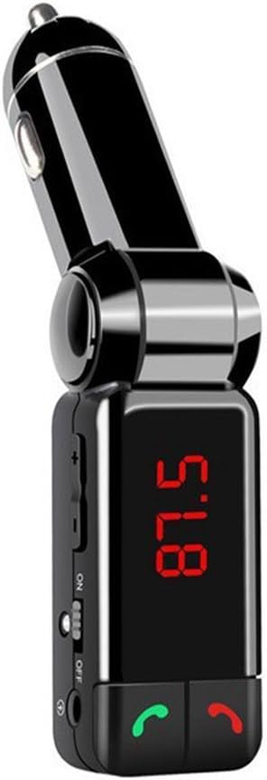 Kosda Wireless Bluetooth Car Charger FM Transmitter Play iPhone Samsung HTC Smart Phone Music to Car Stereo Audio, Dual USB Charging Port with Car Adaptor, Bluetooth Transmitter for Iphone Hands Free Calling