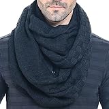 Men Knit Scarf Warm Winter Infinity Scarves E5031b