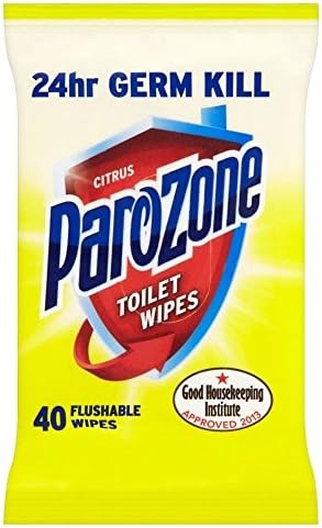 Parozone Flushable Toilet Wipes Citrus (40) - Pack of 6