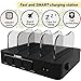 USB Charging Station - Fast Charging Dock - 4-Port - Cell Phone Tablet IPad IPhone Docking Station for Android IOS Devices - Multiple Charging Station - Charger Dock - Multi Charging Station Organizer