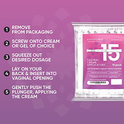 Seroflora Disposable Vaginal Cream Applicators Fits Premarin, Estrace