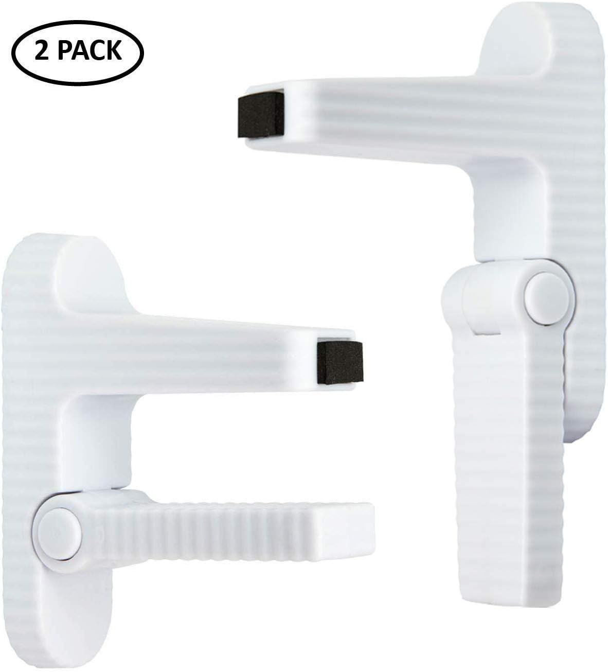 Favson Door Lever Lock, Childproof Door Lock with 3M Adhesive,Child Safety Door Locks (2 Pack)