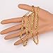 U7 Figaro Chain 22 Inch Gold Plated 5mm Wide Chains Necklace for Men Women