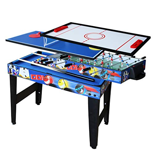 IF 4 in 1 Combo Game Table Set Tabletop Foosball Table Kids Hockey Billiard Ping Pong Table with All Accessory, 3ft