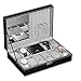 PENGKE 8 Slots Mens Watch Organizer and Jewelry Rings Storage Case with Lock and Keys,PU Leather Watch Case Organizer with Jewelry Drawer,Black Pack of 1