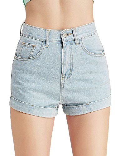 Cunlin high waist shorts summer sexy distressed denim b…