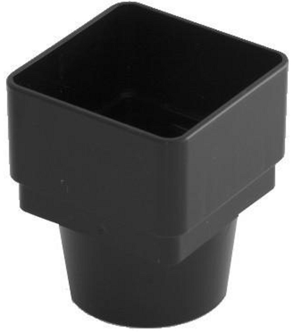RWSD2BL Black Marshall Tufflex Downpipe Adaptor 65mm Square to 68mm Round