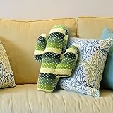 EDLDECCO Home Decorative Soft Plush Cactus Throw Pillow Handmade Stuffed Cushion for Chair Novelty for Office Wedding Festival St. Patrick's Day Decoration (Stripe Cactus Pillow)