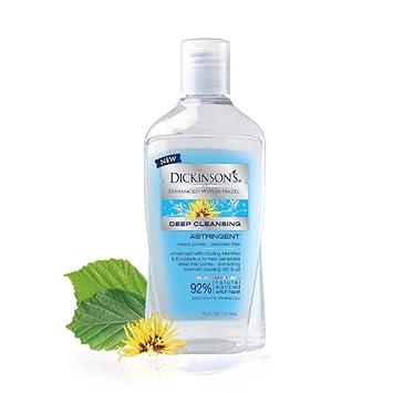 Amazon Com Dickinson Mejorado Bruja Hazel Limpieza Profundo Astringente Mentol Y Eucalipto Formula 92 Natural 16 Fl Oz Beauty