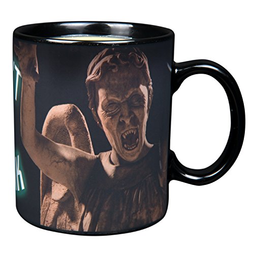 Doctor Who Heat Reveal Ceramic Coffee Mug - Don't Blink Weeping Angel Design Activates with Heat