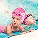 Kids Swim Cap 2 Pack, Silicone Swimming Cap Pink for Girls - Elastic Waterproof Swim Hat for Toddler Age 3-10