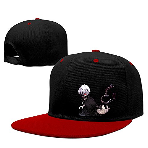 Custom Male/Female Kaneki Ken Tokyo Ghoul Hiphop Cap Baseball Hat Snapback Adjustable One Size Red