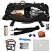 ibagbar Canvas Backpack Travel Bag Hiking Bag Camping Bag Rucksack Black Large