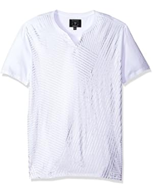 Men's Artisan Slit Neck Foil T-Shirt