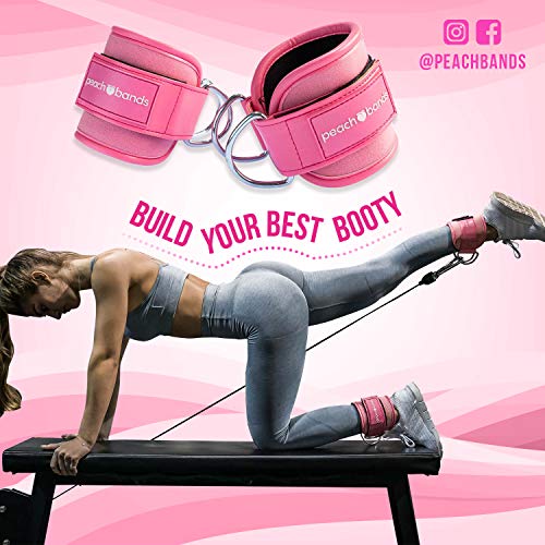 Peach Bands Ankle Straps for Cable Machines (Single Pack)
