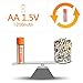 ❤ USB Rechargeable AA Lithium Batteries - Li-ion Battery Cell - 1.5V / 1200mAH (2-Pack) - Not NI-MH / NI-CD / Alkaline Batteries - ECO-Friendly and Recyclable - No Memory Effect