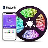 Bluetooth LED Strip Lights with APP, ELlight 16.4ft/5m Dream Color LED Lights, Waterproof RGB Rope Light APP, 150 LEDs SMD 5050 Flexible Light Strip for Home Bar