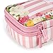 BTSKY Floral Pencil Case with Compartments -High Capacity Double Layers Pencil Pouch Stationery Organizer Multifunction Cosmetic Makeup Bag, Perfect Holder for Pencils and Pens (Pink)
