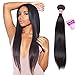 Aigemei 8A Virgin Brazilian Straight Hair one Bundle Deals 100% Unprocessed Virgin Human Hair Weaving Remy Human Hair Extensions 100g Natural Black Color 20
