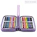 YOUSHARES 72 Slots Pencil Case - Handy Large Capacity Oxford Multi-layer Zipper Pencil Bag for Color Pen, Colored Pencils, Watercolor Pens, Makeup Brush, Cosmetic Brushes, Gel Pen and More (Violet)