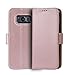 Galaxy S8 Case,Acrass Luxury PU Leather Wallet Flip Protective Case Cover with Card Slots and Stand for Samsung Galaxy S8 (rosegold).