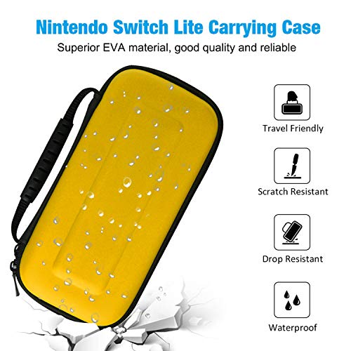Carrying Case for Nintendo Switch Lite with Pack Tempered Glass