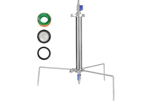 LABFENG Closed Loop Extractor, with Tripod and Pressure Pipe Extractor Kit for Extract from Plant Leaves, Stainless Steel Vacuum Chamber/Tube 45 Gram