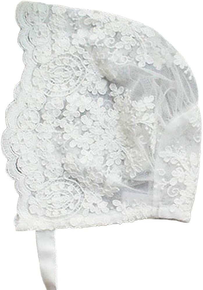 white lace bonnet