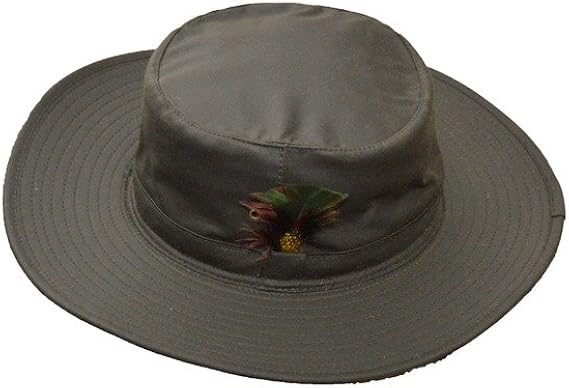 waxed wide brimmed hat