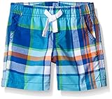 Crazy 8 Boys' Baby Blue Plaid Pull-On Short