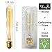 Tubular Edison Bulbs, KINGSO Dimmable Vintage Light Bulbs 60W Nostalgic Filament Incandescent Antique Light Bulb E27 Base T30 110V Length of 7.28 inches - 6 Pack