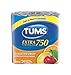 Tums Extra Strength 750, Assorted Fruit, 3 Rolls - 24 Tablets per Pack (Pack of 4)