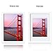 BOJIN Wooden A4(29.7x21cm) Table Top Picture Frame Wall Photo Frame for Portrait or Landscape Holds 6x8 with Mat-White