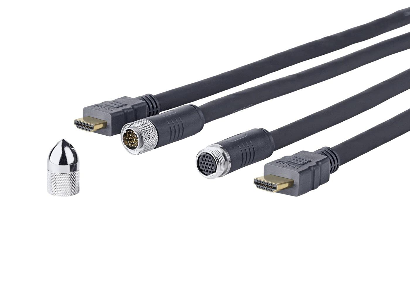 vivolink crosswall – HDMI Cable 2.0 4 K 7.5 M with Removable Connector, Black