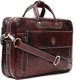 WildHorn Leather 16' Brown Laptop Messenger Bag