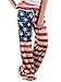Famulily Women's American Flag Drawstring High Waist Wide Leg Pants,Medium Multicoloured