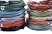 KONMAY 50 Yards 1.0mm 10 Colors Round Jewelry Real Leather Cord, Leather String for Crafting, Braiding