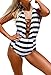 Dokotoo Womens High Waist One Piece Swimwear Lace Up Backless Monokini Swimsuit