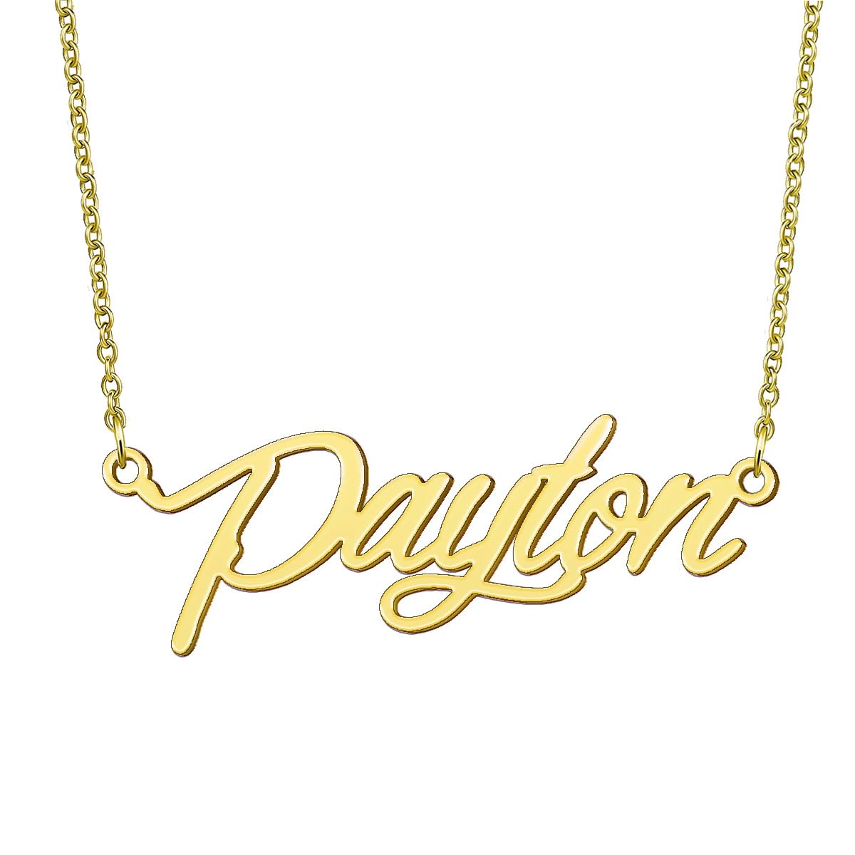 BYBWBL Payton Name Pendant Necklace 18k Gold Plated