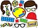 Building Blocks Photo Booth Props Kit - 20 Pack Party Camera Props Fully Assembled