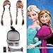 Anna Wig for Frozen Costumes Play and 1 Wig Cap, Brown Double Braid Hair Cosplay Wigs for Daily /Cosplay /Party /Fun, Comfortable/Breathable/ Durable Rose Net; wig019A